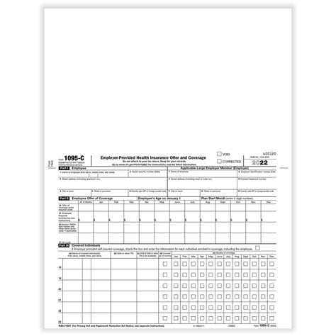 1095 Form 1095 Employer Provided Health Insurance Formstax