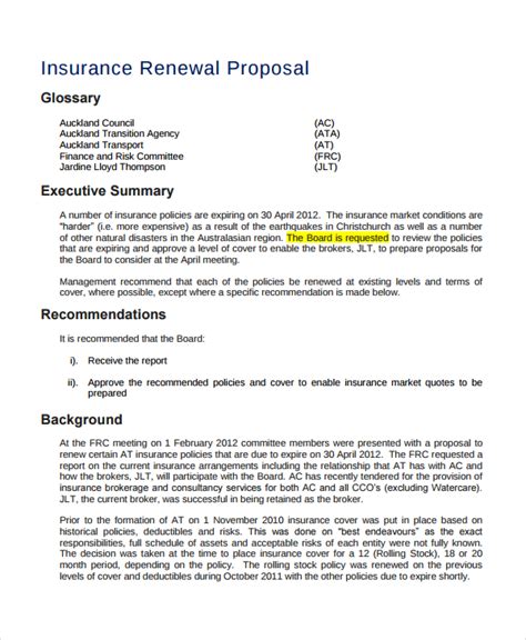 11 Insurance Proposal Examples To Download 11 Insurance Proposal Examples To Download