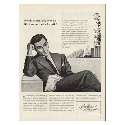 1944 John Hancock Life Insurance Company Vintage Ad Should A Man 1944 John Hancock Life Insurance Company Vintage Ad Should A Man