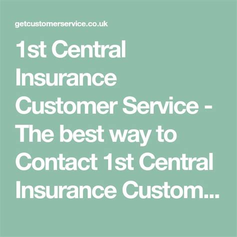 1St Central Insurance Customer Service The Best Way To Contact 1St 1St Central Insurance Customer Service The Best Way To Contact 1St