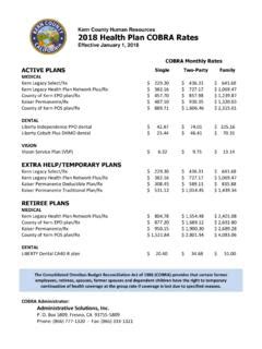 2018 Health Plan Cobra Rates Kern County 2018 Health Plan Cobra 2018 Health Plan Cobra Rates Kern County 2018 Health Plan Cobra