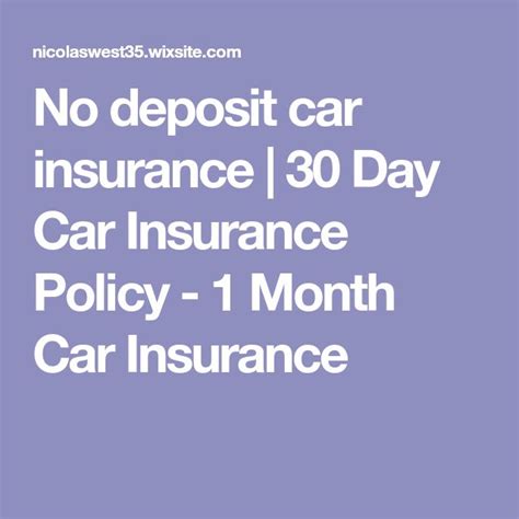 30 Day Car Insurance Policy 1 Month Auto Insurance Month To Month 30 Day Car Insurance Policy 1 Month Auto Insurance Month To Month