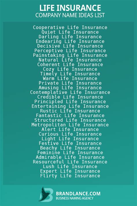 838 Life Insurance Company Name Ideas List Generator 838 Life Insurance Company Name Ideas List Generator