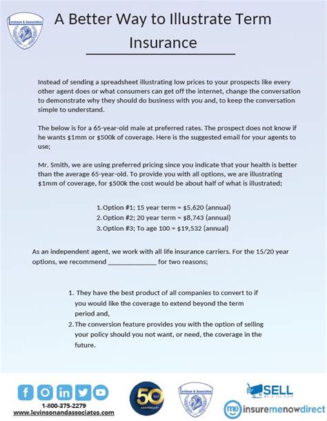 A Better Way To Illustrate Term Life Insurance Sales Flyer Enclosed A Better Way To Illustrate Term Life Insurance Sales Flyer Enclosed