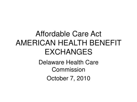 Affordable Care Act Health Insurance Exchange