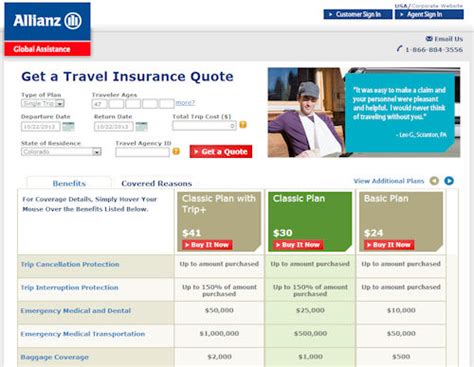 Allianz Travel Insurance Quote