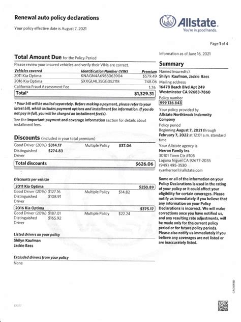 Allstate Declaration 20221110 0001 Pdf Vehicle Insurance Allstate Declaration 20221110 0001 Pdf Vehicle Insurance