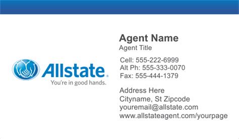 Allstate Insurance Business Card Template Allstate Insurance Business Card Template