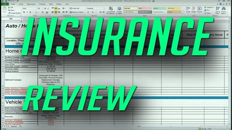 Auto And Home Insurance Comparison Review Spreadsheet Youtube Auto And Home Insurance Comparison Review Spreadsheet Youtube