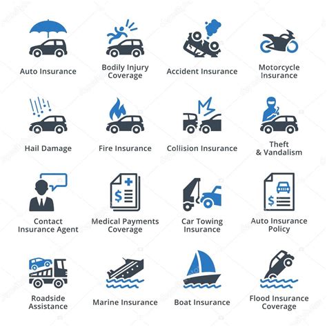 Auto Insurance Icons Blue Series Stock Vector By Introwiz 63838761 Auto Insurance Icons Blue Series Stock Vector By Introwiz 63838761