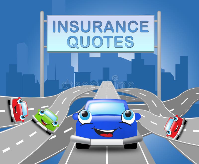 Auto Insurance Quotes Shows Car Policy 3D Illustration Stock Auto Insurance Quotes Shows Car Policy 3D Illustration Stock