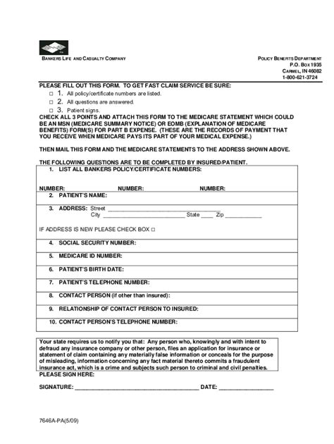 Bankers Life Insurance Claim Form Fill Online Printable Fillable Bankers Life Insurance Claim Form Fill Online Printable Fillable