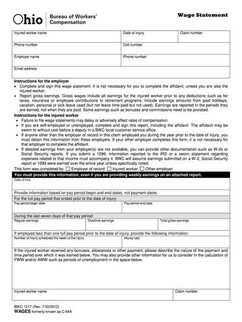 Bwc Ohio Workers Compensation 2012 2025 Form Fill Out And Sign Bwc Ohio Workers Compensation 2012 2025 Form Fill Out And Sign