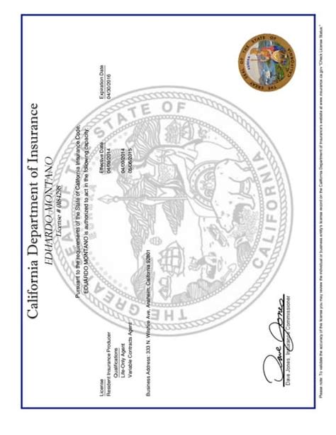 Ca Department Of Insurance License Pdf