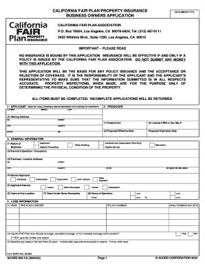 California Fair Plan Po Box 76924 Los Angeles Ca 90076 Fill Online California Fair Plan Po Box 76924 Los Angeles Ca 90076 Fill Online