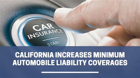California Increases Minimum Automobile Liability Coverages California Increases Minimum Automobile Liability Coverages