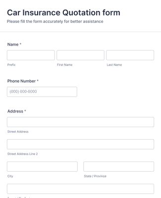 Car Insurance Quotation Form Template Jotform Car Insurance Quotation Form Template Jotform