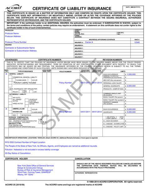 Certificate Of Liability Insurance Template Sampletemplate My Id Certificate Of Liability Insurance Template Sampletemplate My Id