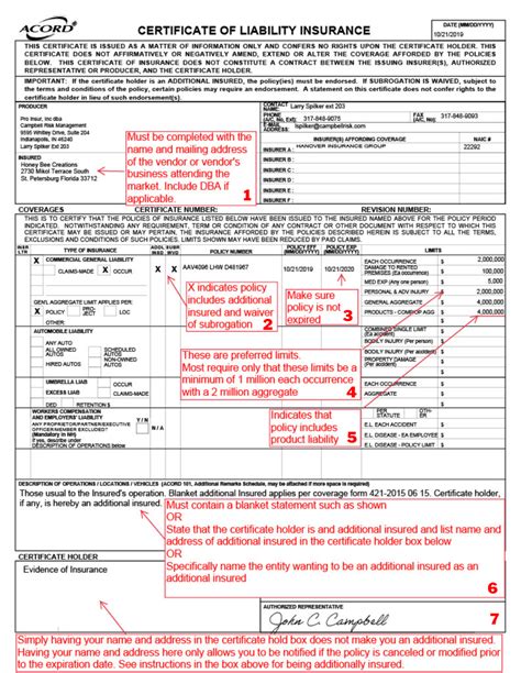 Certificate Of Liability Insurance Certificate Of Liability Insurance