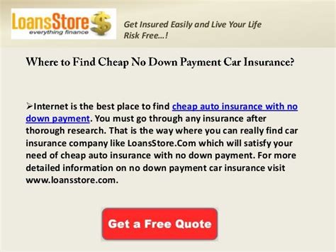 Cheap Auto Insurance With No Down Payment Cheap Auto Insurance With No Down Payment