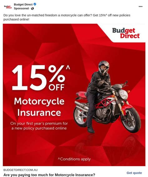 Cheap Motorcycle Insurance Quotes | Save 15%^ Online | Budget Direct Ad Cheap Motorcycle Insurance Quotes | Save 15%^ Online | Budget Direct Ad