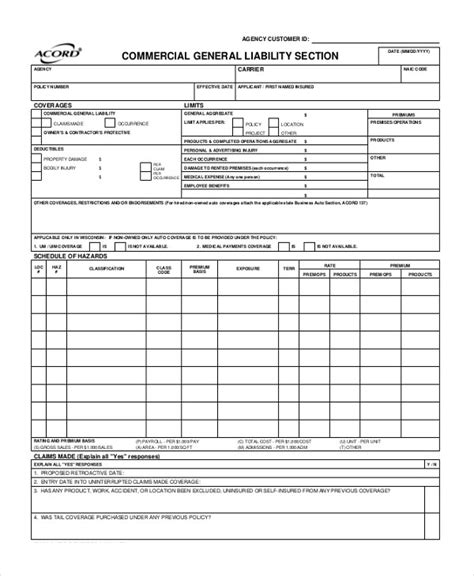 Commercial General Liability Insurance Financial Report Commercial General Liability Insurance Financial Report