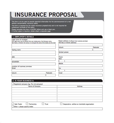 Commercial Insurance Proposal Template Commercial Insurance Proposal Template