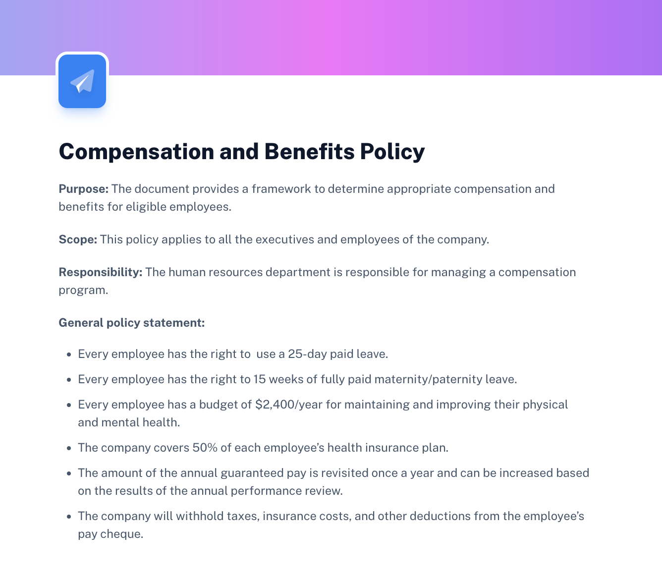 Company Car Insurance Comparison