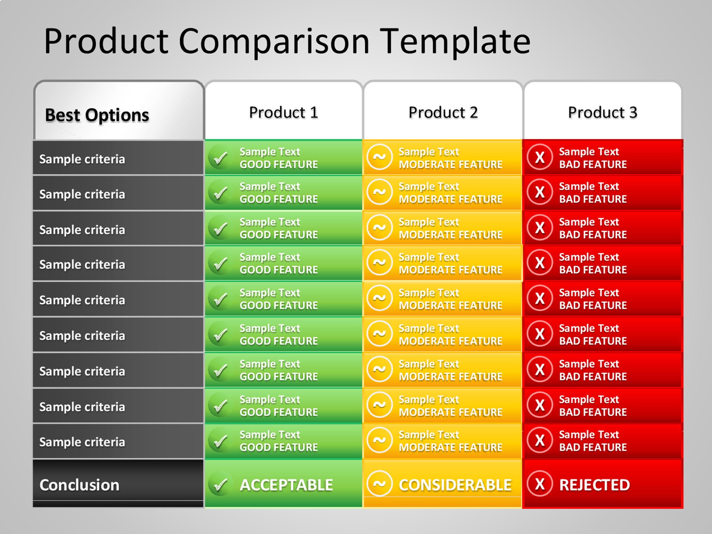 Comparison Chart Template Comparison Chart Template