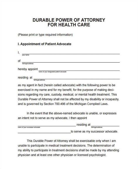 Durable Power Of Attorney For Health Care Texas Free Download Durable Power Of Attorney For Health Care Texas Free Download
