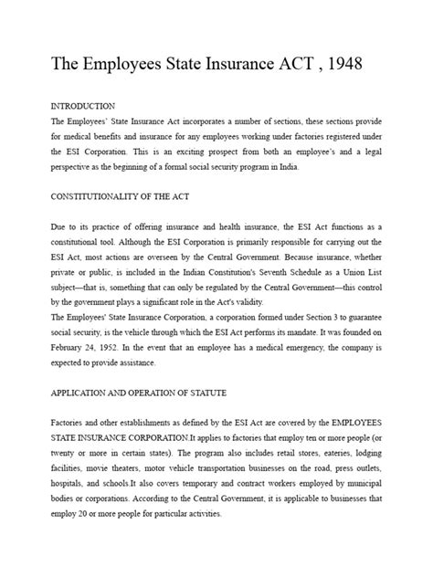 Employees State Insurance Act Pdf Employees State Insurance Act Pdf