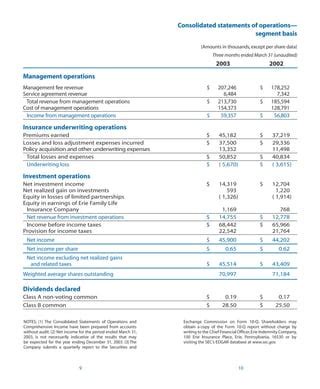 Erie Insurance Group 2003 First Quarter Report Pdf Erie Insurance Group 2003 First Quarter Report Pdf