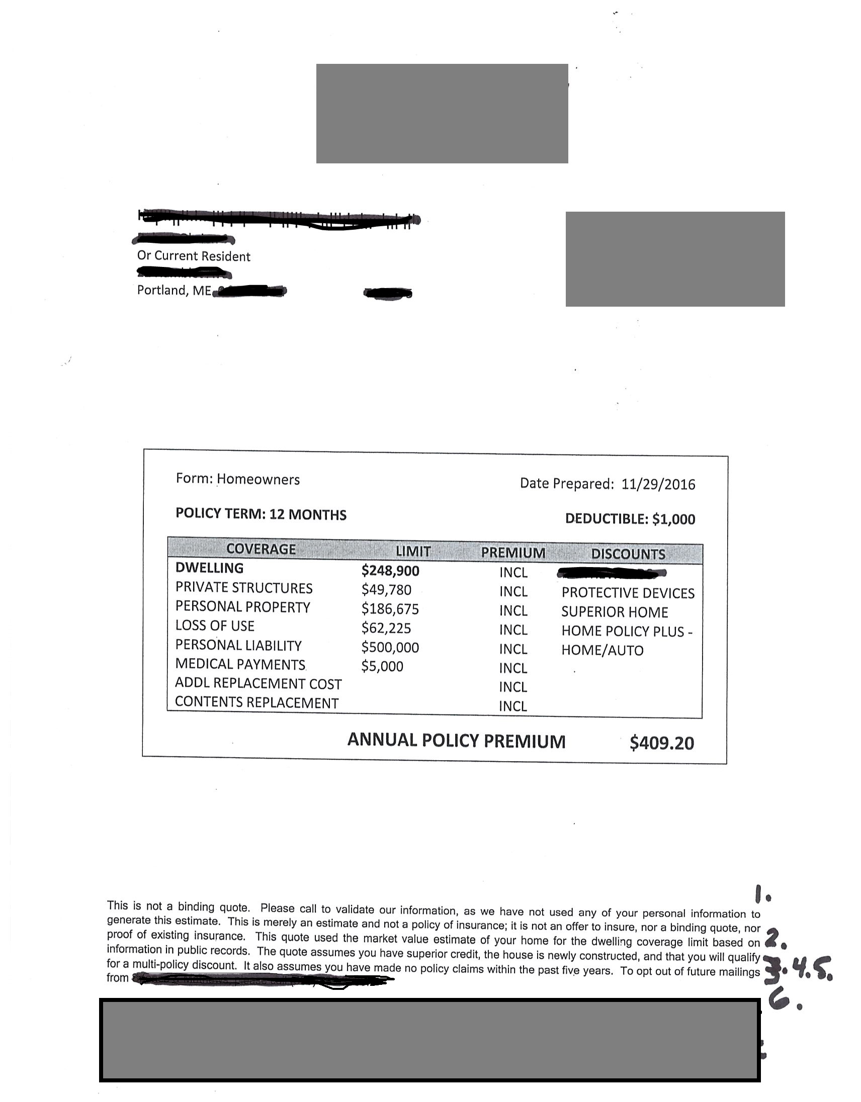 Estimate House Insurance