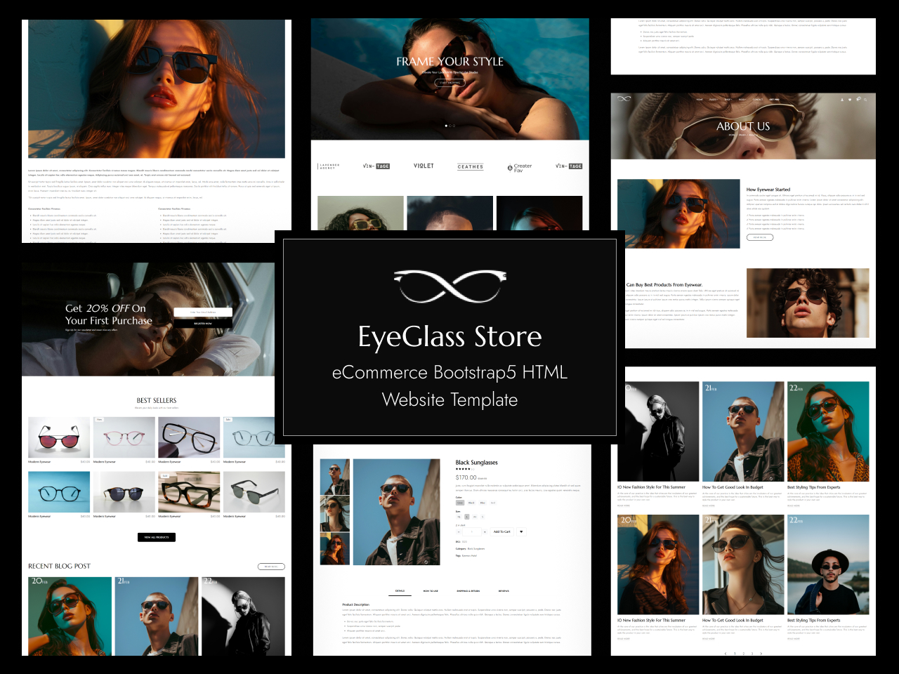 Eyewear Eyeglass Store Ecommerce Bootstrap5 Html Website Template Eyewear Eyeglass Store Ecommerce Bootstrap5 Html Website Template