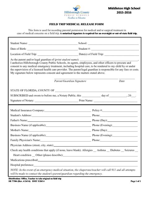 Fillable Field Trip Medical Release Form Printable Pdf Download Fillable Field Trip Medical Release Form Printable Pdf Download