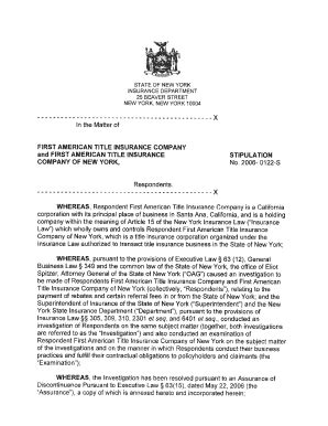 Fillable Online Dfs Ny And First American Title Insurance Fax Email Fillable Online Dfs Ny And First American Title Insurance Fax Email