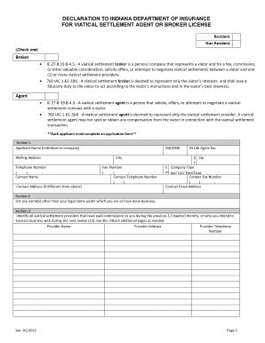 Fillable Online In Declaration To Indiana Department Of Insurance For Fillable Online In Declaration To Indiana Department Of Insurance For