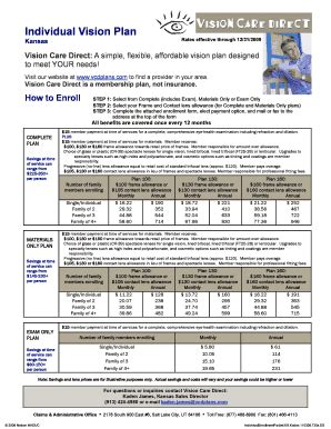 Fillable Online Individual Vision Plan Vision Care Direct Kansas Fax Fillable Online Individual Vision Plan Vision Care Direct Kansas Fax
