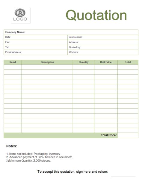 Free 10 Sample Quote Sheet Templates In Pdf Free 10 Sample Quote Sheet Templates In Pdf