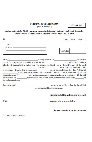 Free 53 Authorization Forms In Pdf Ms Word Excel Free 53 Authorization Forms In Pdf Ms Word Excel