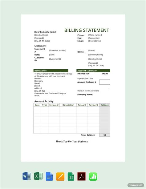 Free 9 Billing Statement Samples Templates In Pdf Free 9 Billing Statement Samples Templates In Pdf