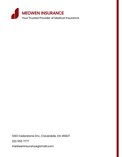 Free Medical Insurance Company Letterhead Template To Edit Online Free Medical Insurance Company Letterhead Template To Edit Online