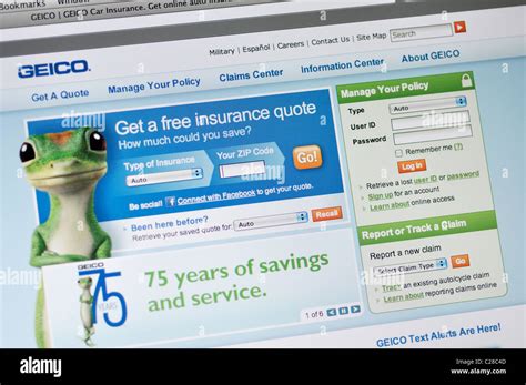 Geico Car Insurance Website Stock Photo Alamy Geico Car Insurance Website Stock Photo Alamy