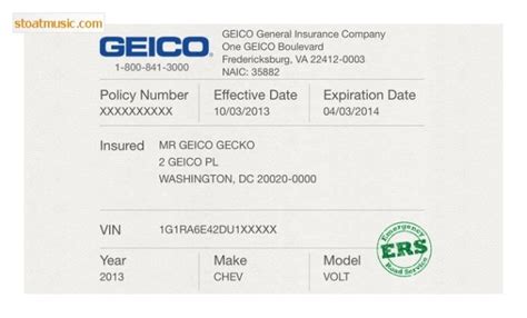 Geico Insurance Cards Printable Geico Insurance Cards Printable