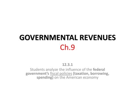 Governmental Revenues Ch 9 Ppt Download Governmental Revenues Ch 9 Ppt Download