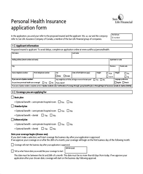 Health Care Insurance Application