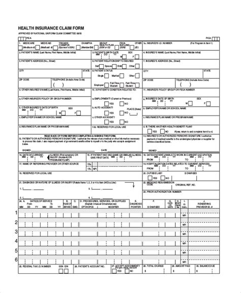 Health Insurance Claim Form Fill And Sign Printable Template Online Health Insurance Claim Form Fill And Sign Printable Template Online