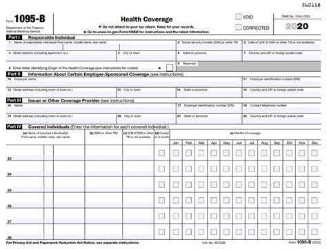 Health Insurance Coverage Tax Form Health Insurance Coverage Tax Form