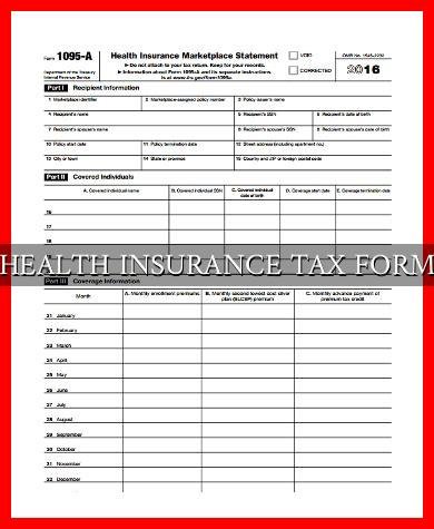 Health Insurance Tax Form