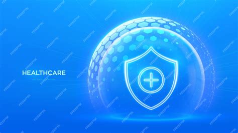 Healthcare Health Insurance Protection Shield Cross Icon Inside Healthcare Health Insurance Protection Shield Cross Icon Inside